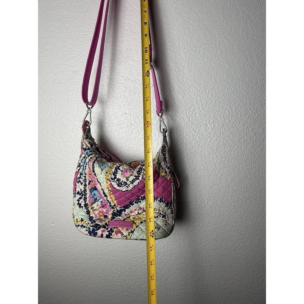 Vera Bradley Wildflower Paisley hobo Bag Pink Floral Hobo Purse Small